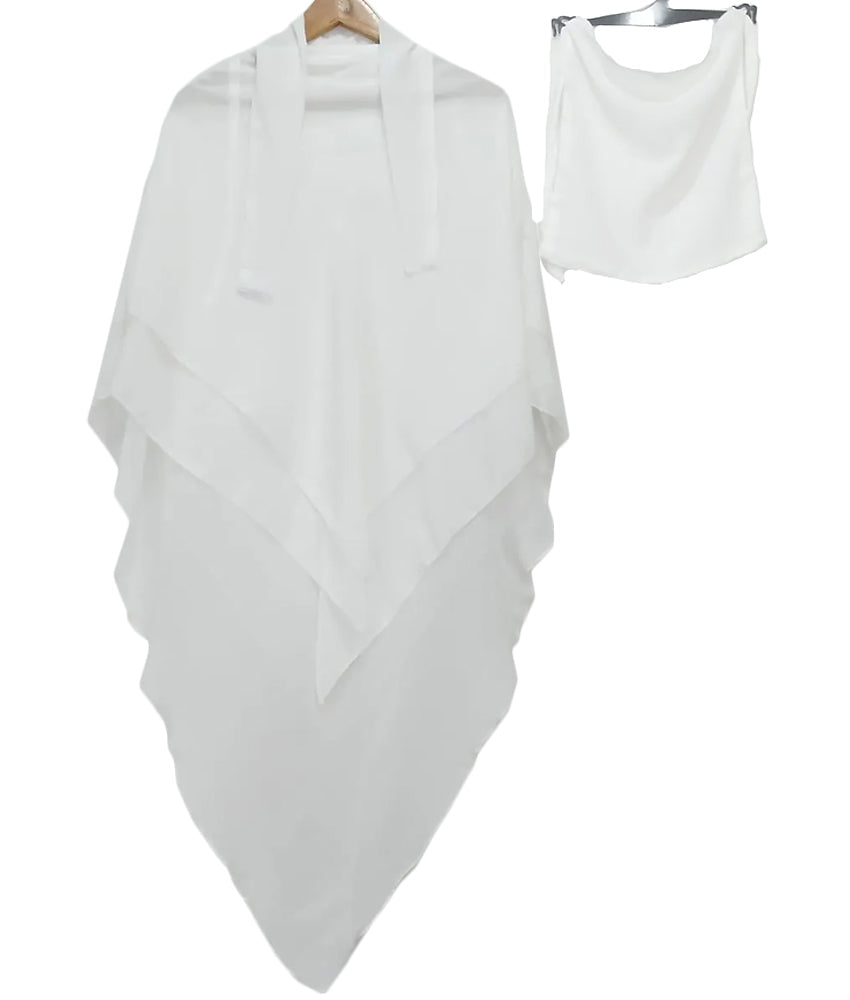 3-layer hijab set full front view modest wear