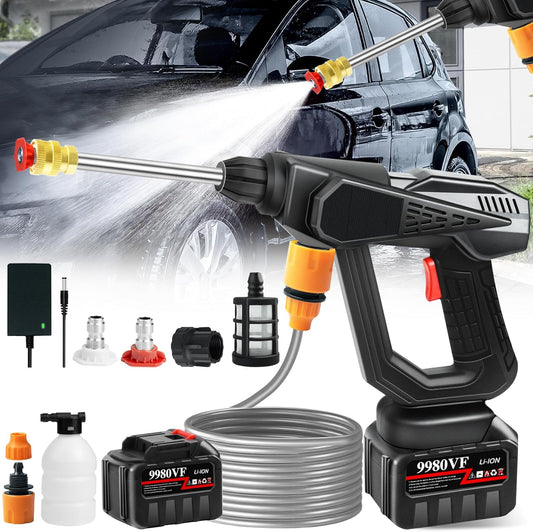 48V Rechargeable Pressure Washer Gun | High Pressure 30Bar Portable Electric Car Wash Spray