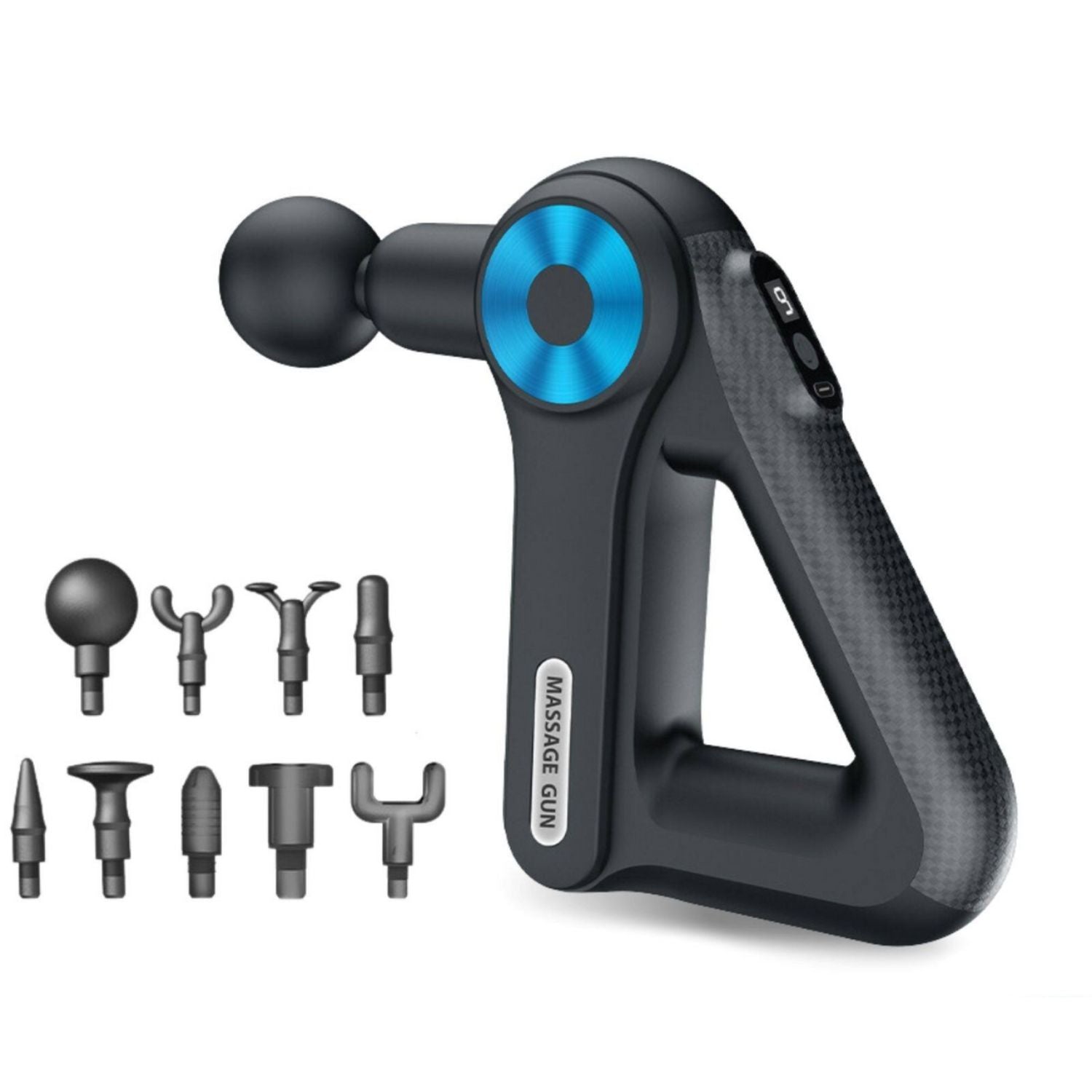 9-in-1 deep tissue massage gun with heat therapy