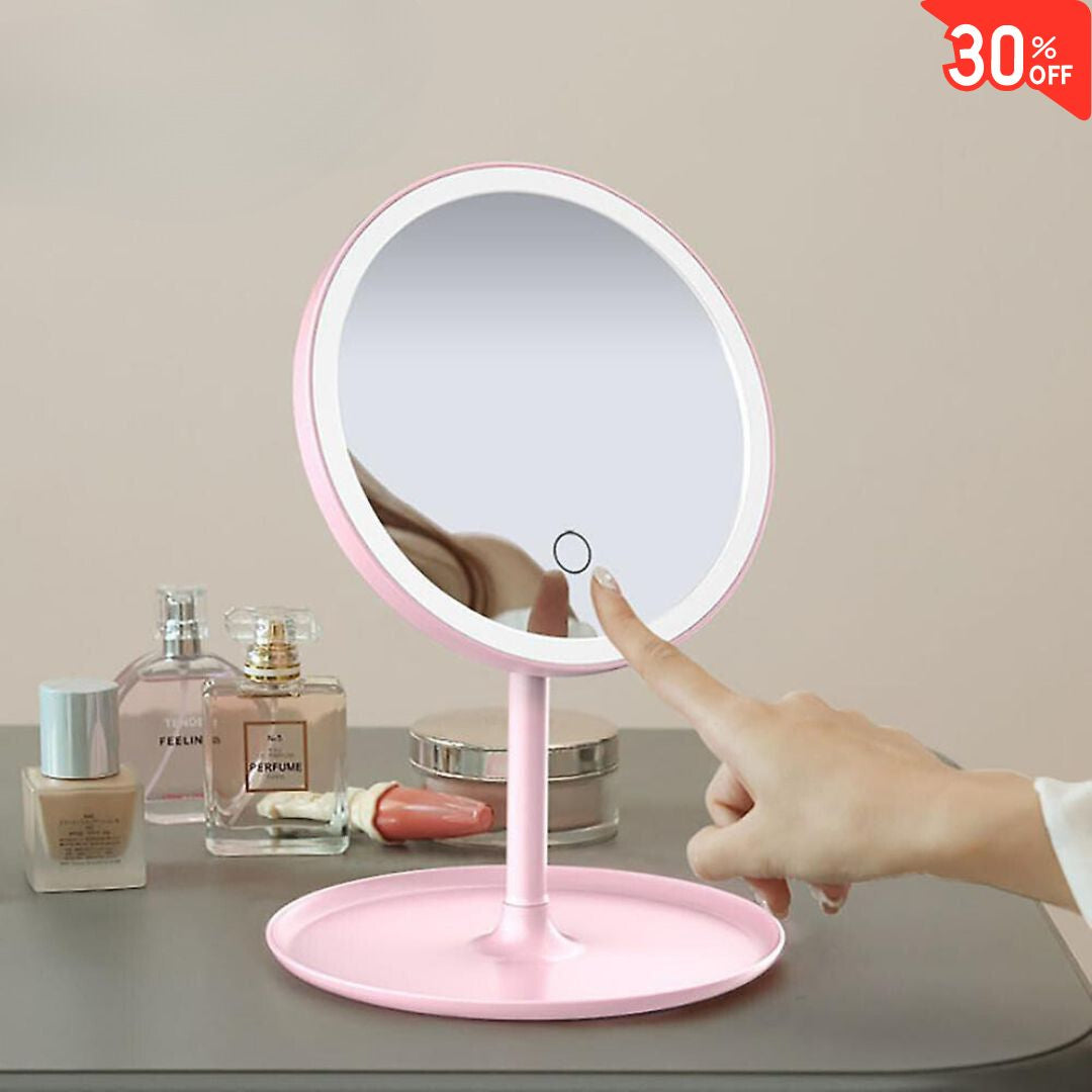 Portable Lighted Makeup Mirror with Stand – 3 Lighting Modes