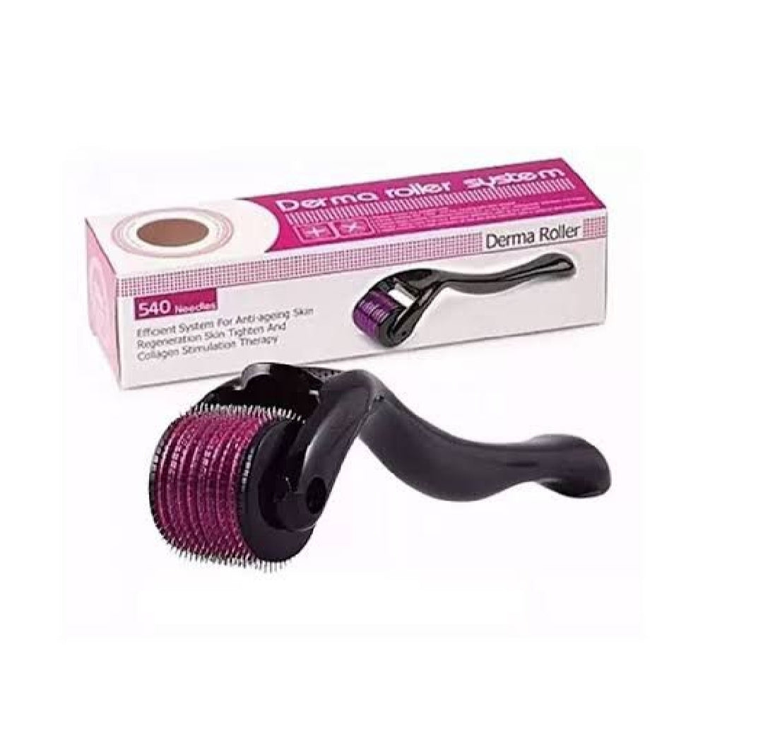 Micro-needling derma roller face skin rejuvenation