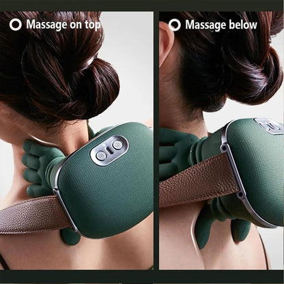 Shoulder massager shiatsu nodes heat therapy