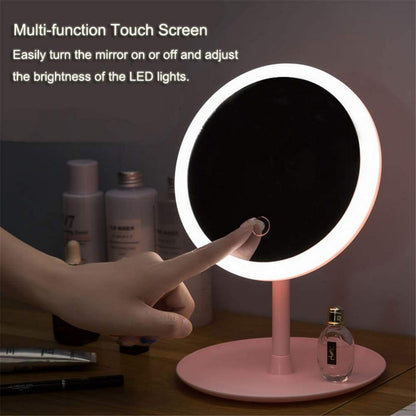 Portable Lighted Makeup Mirror with Stand – 3 Lighting Modes