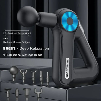 9-in-1 Multifunctional Full Body Massage Gun – Deep Tissue Electric Massager with Heat