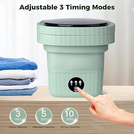 2 in 1 Foldable Mini Washing Machine and Dryer | Portable Compact and Travel Friendly Laundry Solution