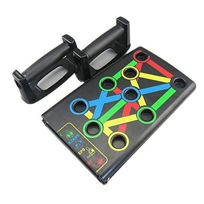 Foldable 9-in-1 Push-Up Board with Color-Coded Training System