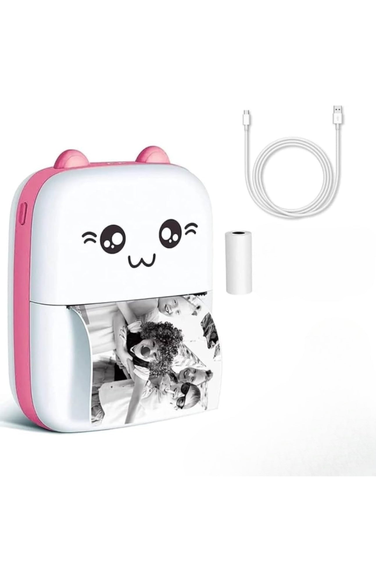 Pocket Inkless Mini Printer - 1080P Instant Camera Printer - 2.8 inch IPS Screen