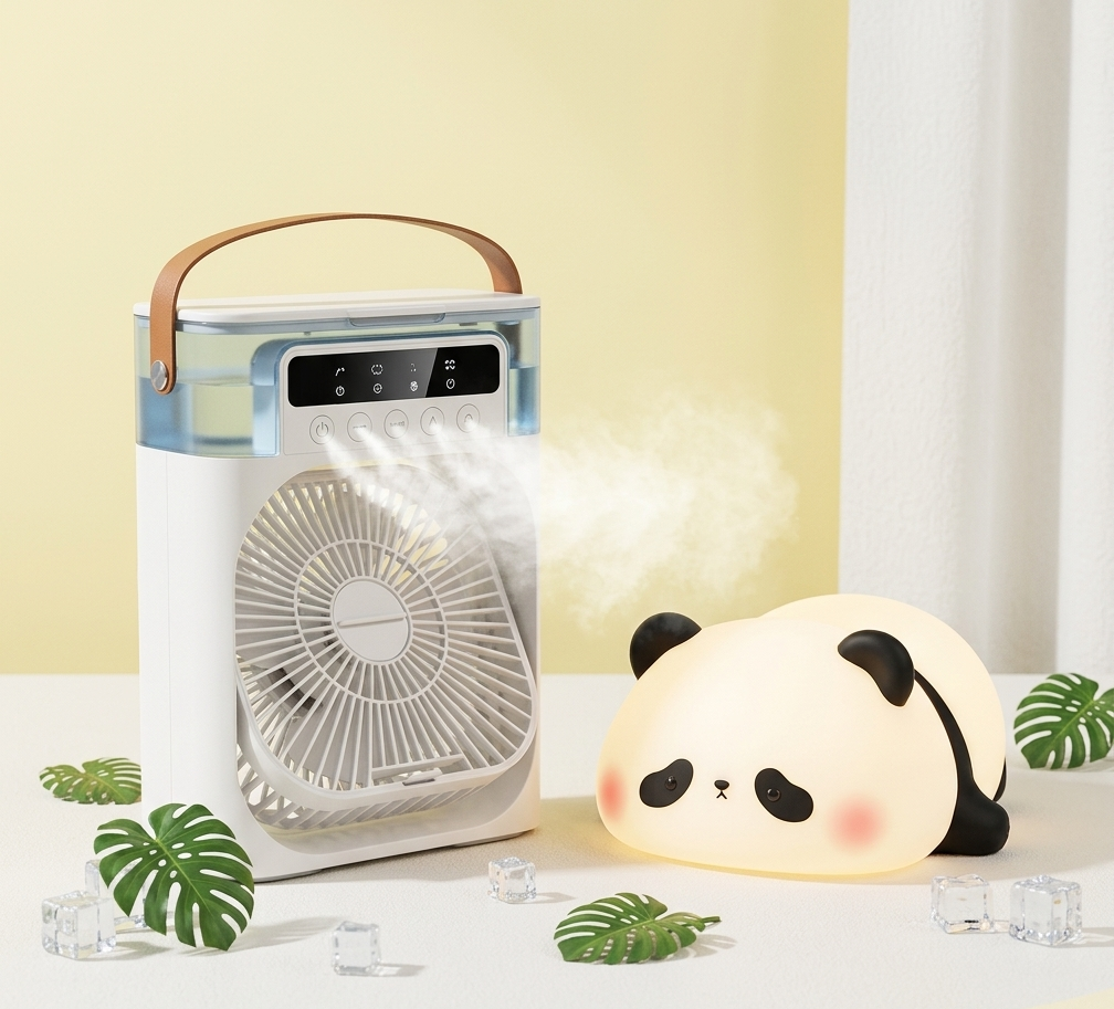 Summer Room Bundle — Mist Fan + Panda Night Lamp