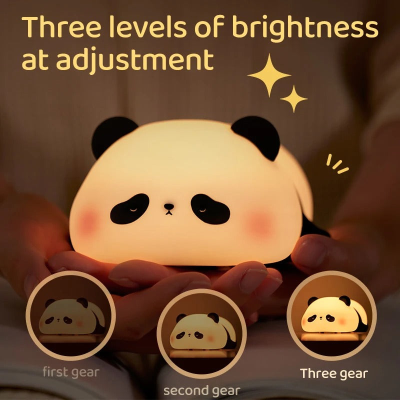 Panda night light bedside soft glow gift for kids