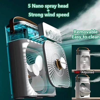 Mist fan in use outdoor summer heat Pakistan