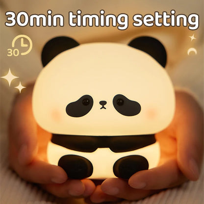 Cute panda lamp USB battery powered nursery light