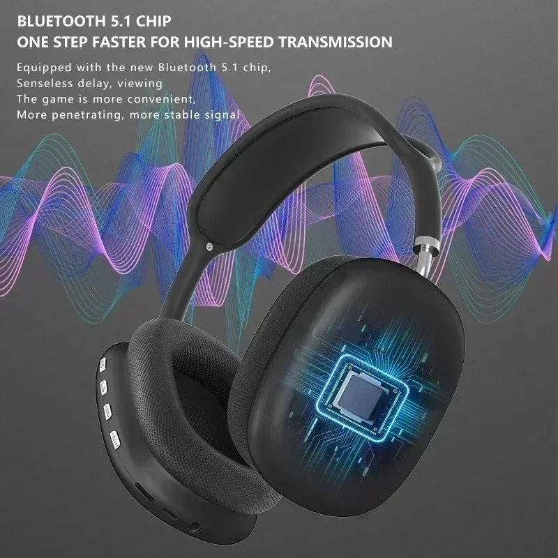 P9 Pro Max headphones built-in mic call button