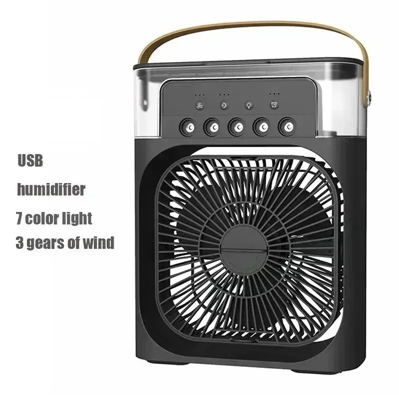 USB mist fan charging via power bank